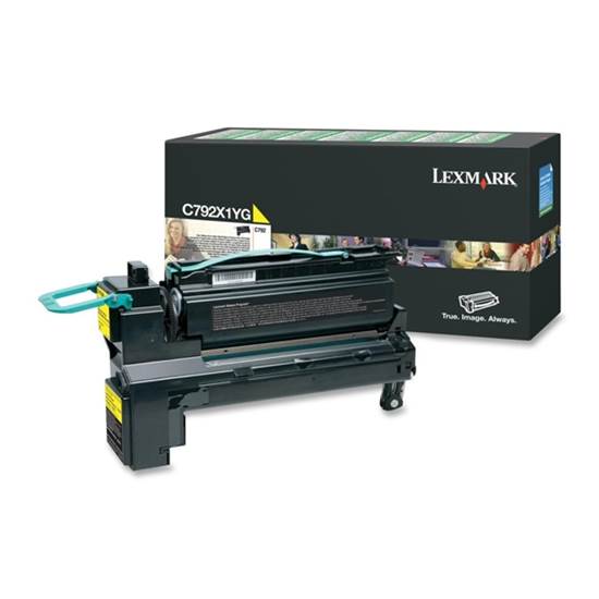 LEXMARK C792 YELLOW EXTRA HC TONER (20k) (C792X1YG)