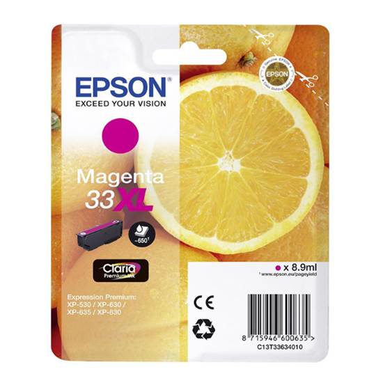 Epson Μελάνι Inkjet Series 33 Magenta XL (C13T33634012)