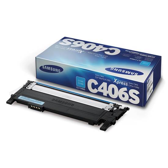 Samsung CLT-C406S Cyan Toner Cartridge (ST984A)