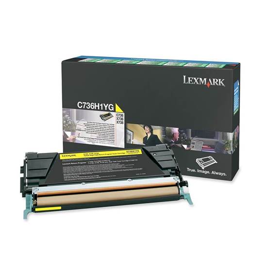 LEXMARK C73x/X73x YELLOW TONER (10k) (C736H1Y) (LEXC736H1Y) 