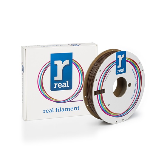 REAL PLA 3D Printer Filament - Brown - spool of 0.5Kg - 1.75mm (REFPLABROWN500MM175)