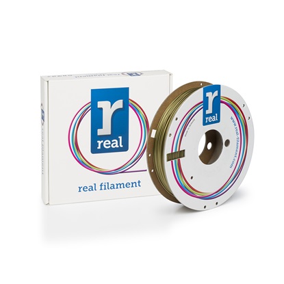 REAL PLA 3D Printer Filament - Gold - spool of 0.5Kg - 1.75mm (REFPLAGOLD500MM175)