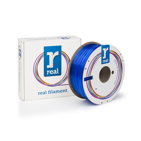 REAL PETG 3D Printer Filament - Translucent Blue - spool of 1Kg - 2.85mm (REFPETGBLUE1000MM3)