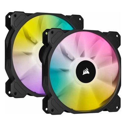 Corsair iCUE SP140 RGB ELITE Performance 140mm PWM Fan — Dual Fan Kit with Lighting Node CORE (CO-9050111-WW) (CORCO-9050111-WW)-CORCO-9050111-WW