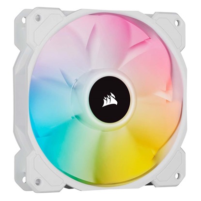 Corsair iCUE SP140 RGB ELITE Performance 140mm White PWM Fan — Single Pack (CO-9050138-WW) (CORCO-9050138-WW)-CORCO-9050138-WW