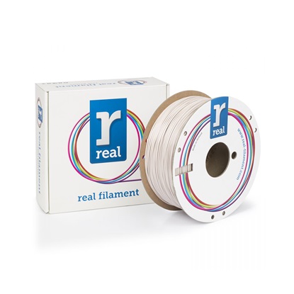 REAL PETG 3D Printer Filament -White - spool of 1Kg -1.75mm (REFPETGRWHITE1000MM175)-REFPETGRWHITE1000MM175