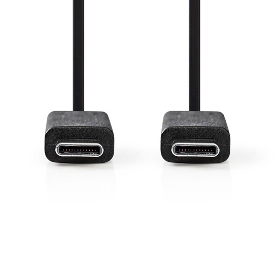 Nedis Regular USB 3.1 Cable USB-C male - USB-C male Black 1m (CCGT64750BK10) (NEDCCGT64750BK10)-NEDCCGT64750BK10