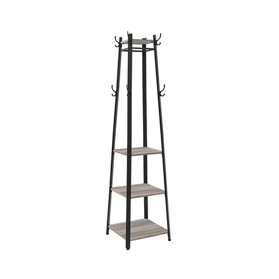 Vasagle Coat Rack with 3 Shelves 43 x 43 x 180 cm (LCR080B02) (VASLCR080B02)-VASLCR080B02