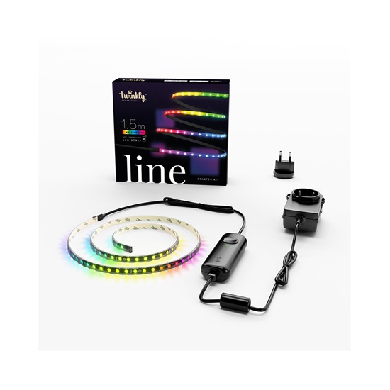 Twinkly Line ARGB Gen2 1.5m-100 LEDs/m Bluetooth IP20 Starter Kit (TWL100STW-BEU) (TWIL100STW-BEU)-TWIL100STW-BEU