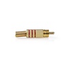 Nedis RCA Connector RCA Male - 10 pieces Red (CAGP24900RD) (NEDCAGP24900RD)-NEDCAGP24900RD