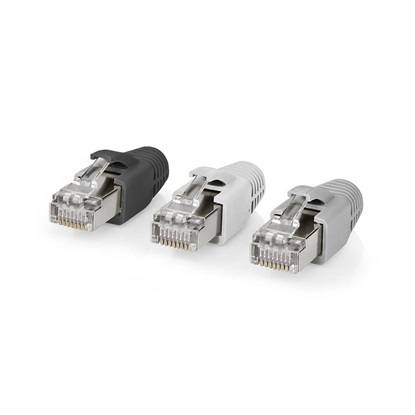 Nedis RJ45 Connector Solid/Stranded FTP CAT6 Straight  10 pcs (CCBW89370GY) (NEDCCBW89370GY)-NEDCCBW89370GY