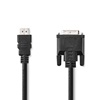 Nedis HDMI™ Cable DVI-D 24+1-Pin Male 2.00 m (CCGB34800BK20) (NEDCCGB34800BK20)-NEDCCGB34800BK20