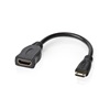 Nedis HDMI 1.4 Cable mini HDMI male - HDMI male 0.2m Μαύρο (CVGP34590BK02) (NEDCVGP34590BK02)-NEDCVGP34590BK02