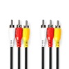 Nedis Cable Composite male - Composite female / Composite male 1.5m (CVGB24300BK15) (NEDCVGB24300BK15)-NEDCVGB24300BK15