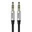 Baseus Yiven Audio Cable mini jack 3,5mm AUX, 1m Black+Silver (CAM30-BS1) (BASCAM30-BS1)-BASCAM30-BS1