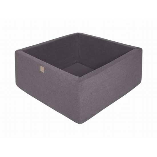 MeowBaby Baby Foam Square Ball Pit 90x90x40cm without Balls Dark Grey (BK003001) (MEBBK003001)-MEBBK003001