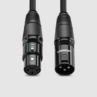 Ugreen Cable XLR female / XLR male - XLR female Μαύρο (AV130) (UGRAV130)-UGRAV130