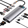 Baseus Hub 11in1 Metal Gleam Series USB-C 3x USB 3.0 + 2x HDMI + microSD/SD + VGA + AUX (CAHUB-CT0G) (BASCAHUB-CT0G)-BASCAHUB-CT0G