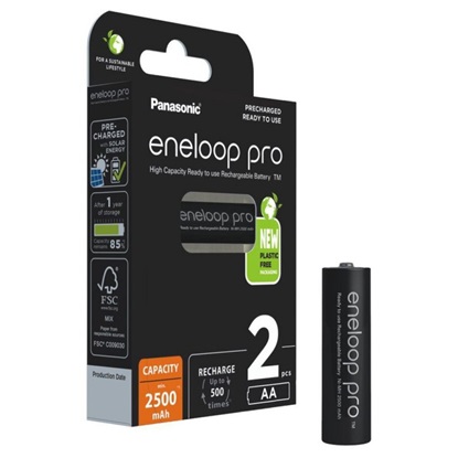 Panasonic Eneloop Pro Επαναφορτιζόμενες Μπαταρίες AA Ni-MH 2500mAh 1.2V 2τμχ (9719104) (PAN9719104)-PAN9719104