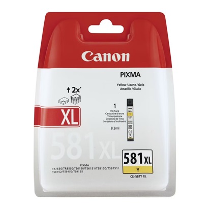 Canon Μελάνι Inkjet CLI-581YXL Yellow (2051C004) (CAN-CLI581YXLBLP)-CAN-CLI581YXLBLP