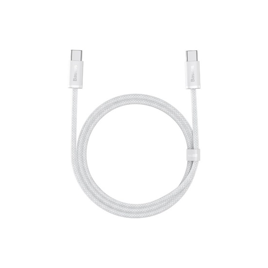 Baseus Dynamic Braided USB 2.0 Cable USB-C male - USB-C male Λευκό 1m  (CALD000202) (BASCALD000202)-BASCALD000202