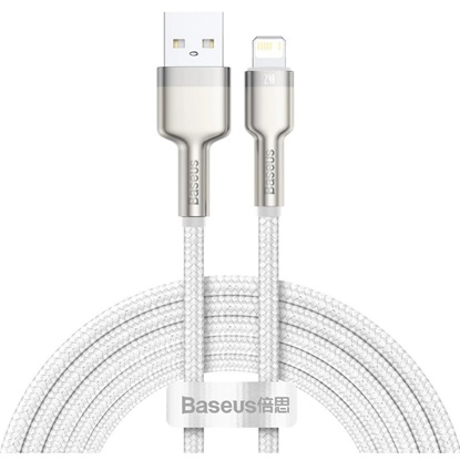 Baseus Braided USB to Lightning Cable Λευκό 2m  (CALJK-B02) (BASCALJK-B02)-BASCALJK-B02