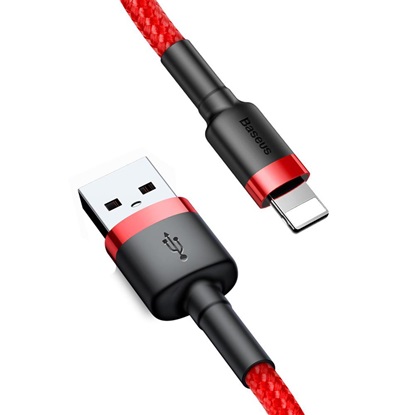 Baseus Cafule Braided USB to Lightning Cable Κόκκινο 3m  (CALKLF-R09) (BASCALKLF-R09)-BASCALKLF-R09