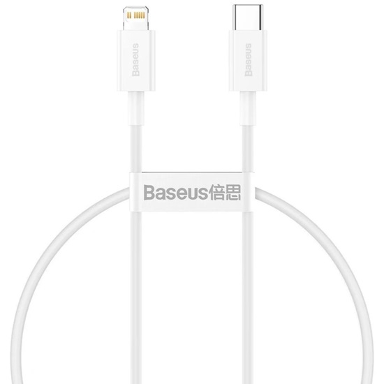 Baseus Superior USB-C to Lightning Cable 20W Λευκό 0.25m  (CATLYS-02) (BASCATLYS-02)-BASCATLYS-02