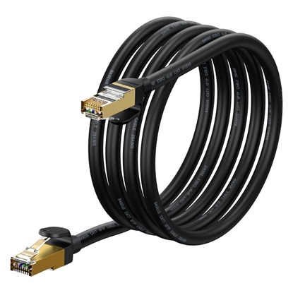 Baseus U/UTP Cat.7 Καλώδιο Δικτύου Ethernet 2m Black (WKJS010301) (BASWKJS010301)-BASWKJS010301