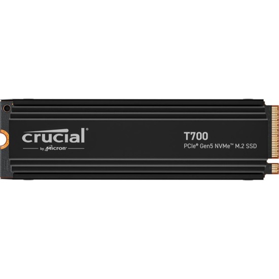 Crucial SSD 1TB T700 PCIe 5.0 x4 M.2 NVME Gen5 Heatsink (CT1000T700SSD5) (CRUCT1000T700SSD5)-CRUCT1000T700SSD5