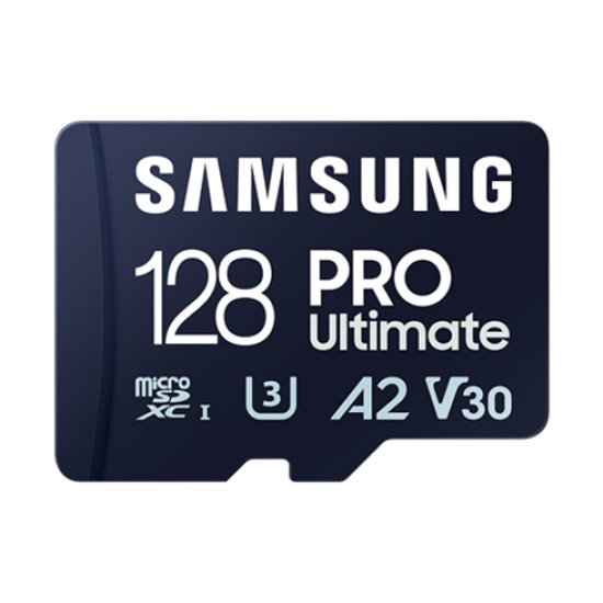 Samsung Pro Ultimate microSDXC 128GB Class 10 U3 V30 A2 UHS-I with USB Adapter (MB-MY128SB/WW) (SAMMB-MY128SB-WW)-SAMMB-MY128SB-WW