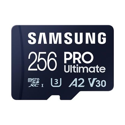 Samsung Pro Ultimate microSDXC 256GB Class 10 U3 V30 A2 UHS-I with USB Adapter (MB-MY256SB/WW) (SAMMB-MY256SB-WW)-SAMMB-MY256SB-WW