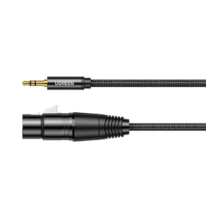 Ugreen Cable XLR female - 3.5mm male Μαύρο 1m (20763) (UGR20763)-UGR20763