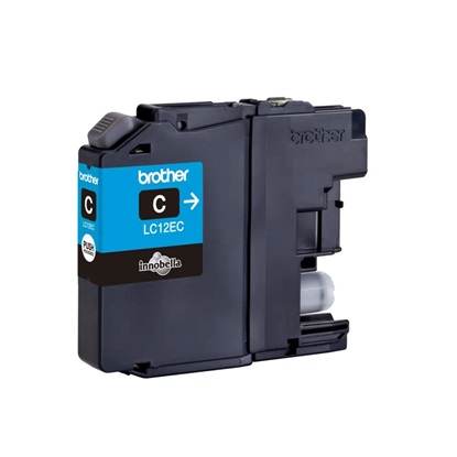 Brother Cyan Ink Cartridge For MFCJ6925DW (LC12EC) (BROLC12EC)-BROLC12EC