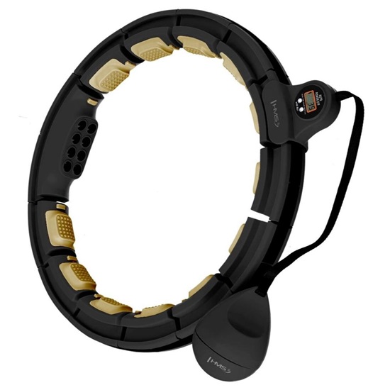 HMS HHM13 Hula Hoop Black/Gold Magnetic With Weight + Counter (17-44-577) (HMSHHM13BKG)-HMSHHM13BKG