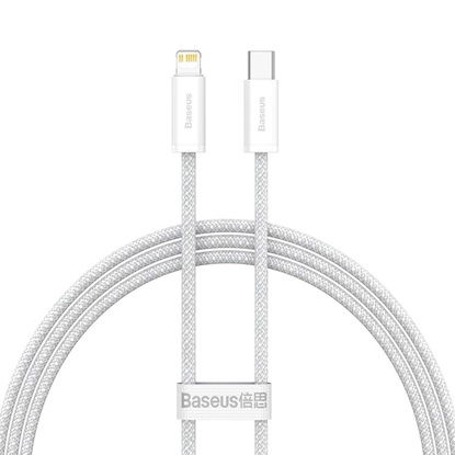Baseus Dynamic USB-C Cable For Lightning, 23w, 1m White (CALD000002) (BASCALD000002)-BASCALD000002