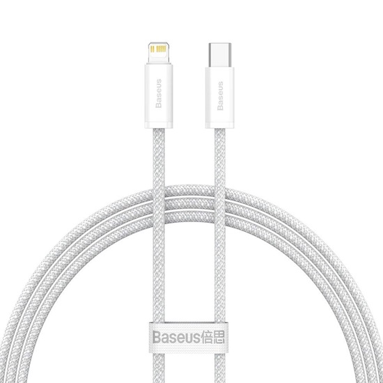 Baseus Dynamic USB-C Cable For Lightning, 23w, 1m White (CALD000002) (BASCALD000002)-BASCALD000002