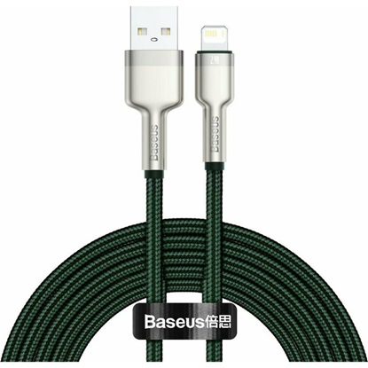 Baseus USB Cable For Lightning Cafule, 2.4a, 2m Green (CALJK-B06) (BASCALJK-B06)-BASCALJK-B06