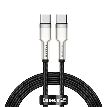 Baseus Cable USB-C To USB-C Cafule, 100w, 1m Black (CATJK-C01) (BASCATJK-C01)-BASCATJK-C01