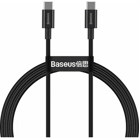 Baseus Superior Series Cable USB-C to USB-C, 100W, 1m (black) (CATYS-B01) (BASCATYS-B01)-BASCATYS-B01