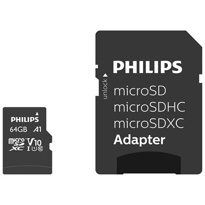 Philips microSDXC 64GB Class 10 U1 UHS-I με αντάπτορα (FM64MP45B/00) (PHIFM64MP45B-00)-PHIFM64MP45B-00