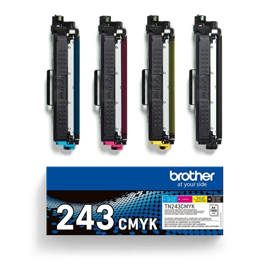 Brother Multipack Toner Laser Εκτυπωτή Μαύρο/Κίτρινο/Κυανό/Ματζέντα 4τμχ (TN243CMYK) (BROTN243CMYK)-BRO-TN-243CMYK