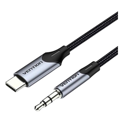 VENTION Type-C Male to 3.5mm Male Cable 1.5M Gray Aluminum Alloy Type (BGKHG) (VENBGKHG)-VENBGKHG