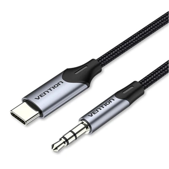 VENTION Type-C Male to 3.5mm Male Cable 1M Gray Aluminum Alloy Type (BGKHF) (VENBGKHF)-VENBGKHF