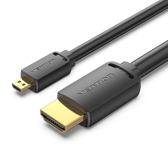 VENTION Micro HDMI to HDMI 4K HD Cable 1.5M Black (AGIBG) (VENAGIBG)-VENAGIBG