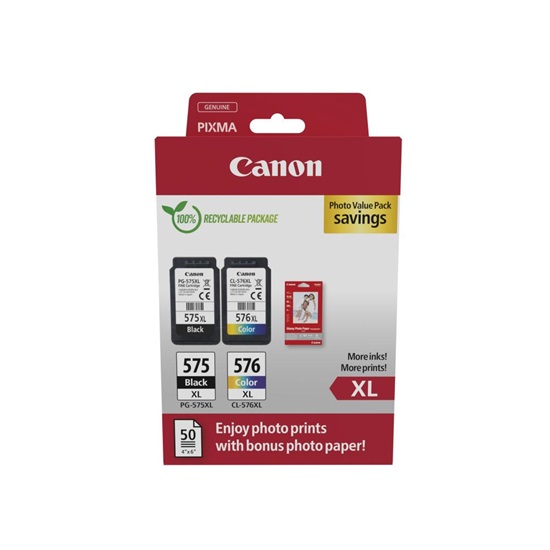 Canon Μελάνι Inkjet PG-575XL/CL-576XL Ph.Value Pack (5437C006) (CANCL-576XLPVP)-CANCL-576XLPVP