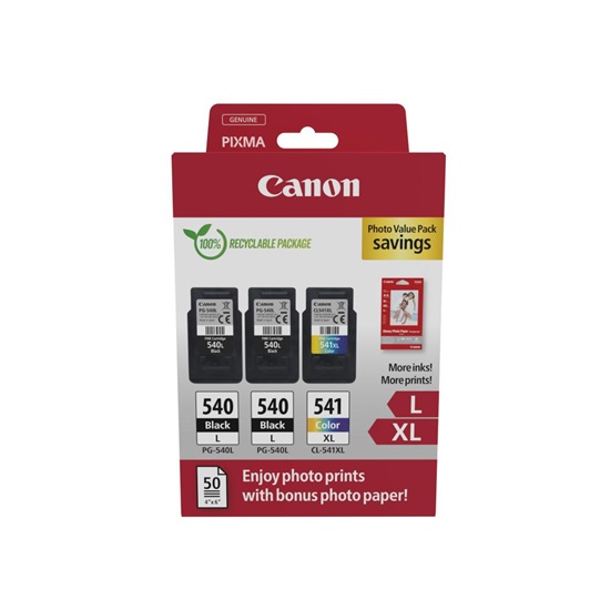 Canon Μελάνι Inkjet PG-540Lx2/CL-541XL Ph.Value Pack (5224B015) (CANCL-541XLPVP)-CANCL-541XLPVP