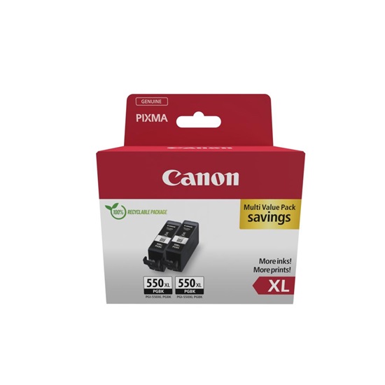 Canon Μελάνι Inkjet PGI-550XL Twin Pack Black (6431B010) (CANPGI-550XLTP)-CANPGI-550XLTP