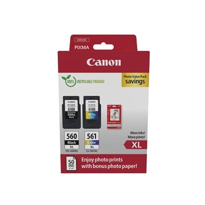 Canon Μελάνι Inkjet PG-560XL/CL-561XL Ph. Value Pack (3712C008) (CANPG-560XLPMP)-CANPG-560XLPMP