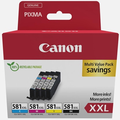 Canon Μελάνι Inkjet CLI-581XXL CMYK (1998C007) (CANCLI-581XXLMP)-CANCLI-581XXLMP